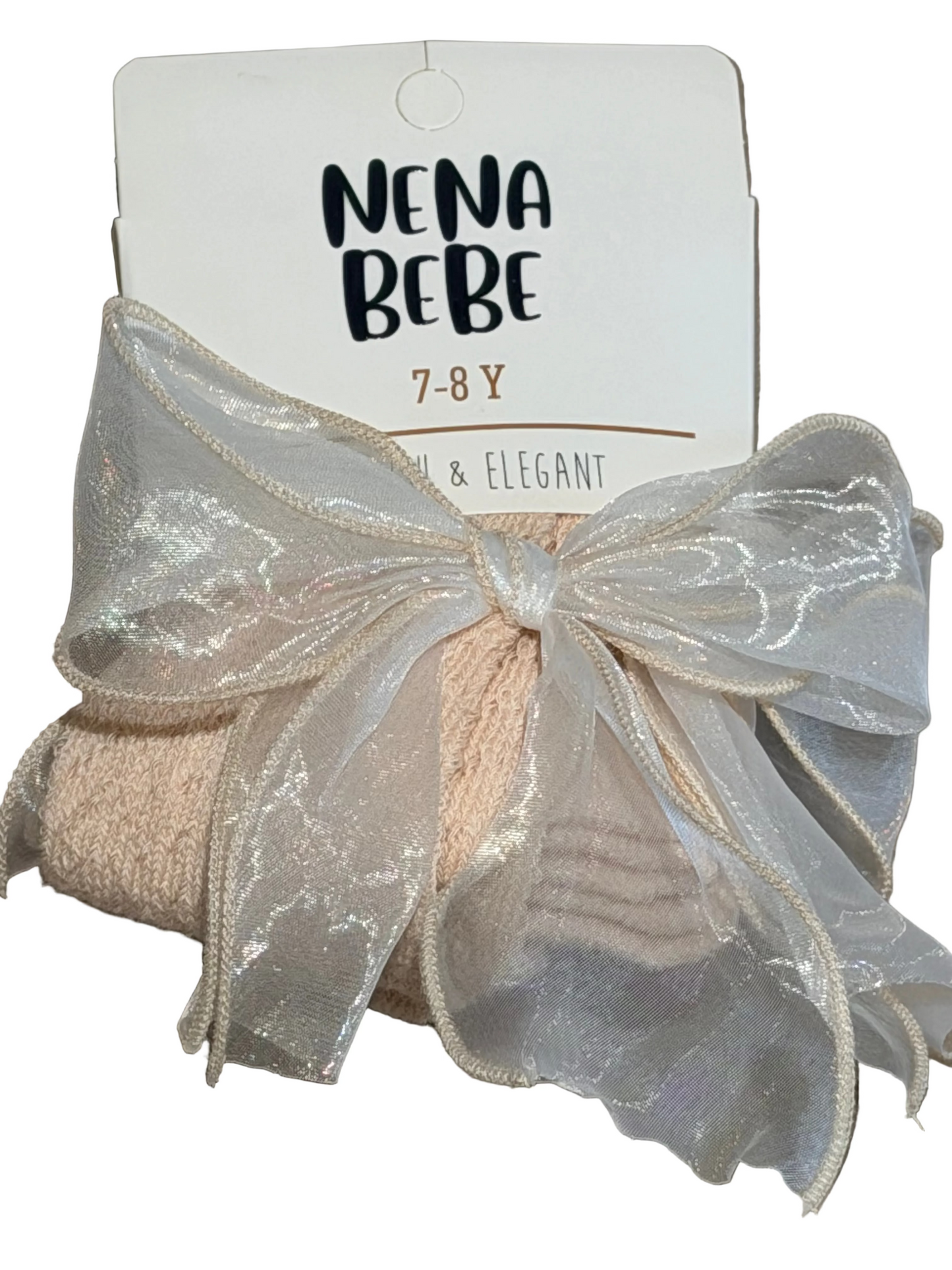 Nena Bebe Girls' Tights with Bow. 7008