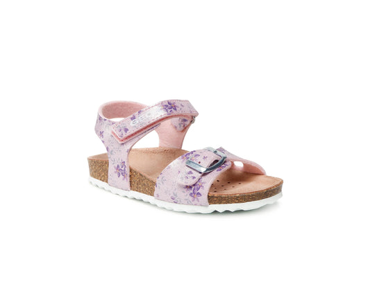 Geox Adriel G.C Pink Girls' Anatomical Breathable Velcro Sandals