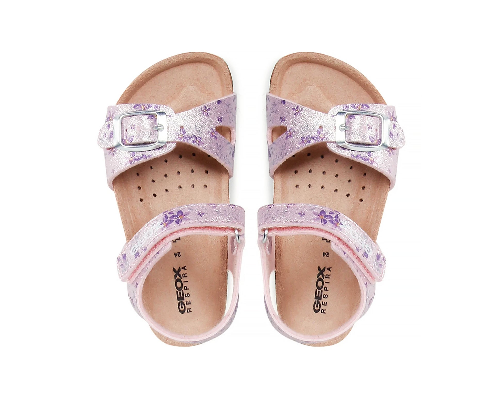 Geox Adriel G.C Pink Girls' Anatomical Breathable Velcro Sandals