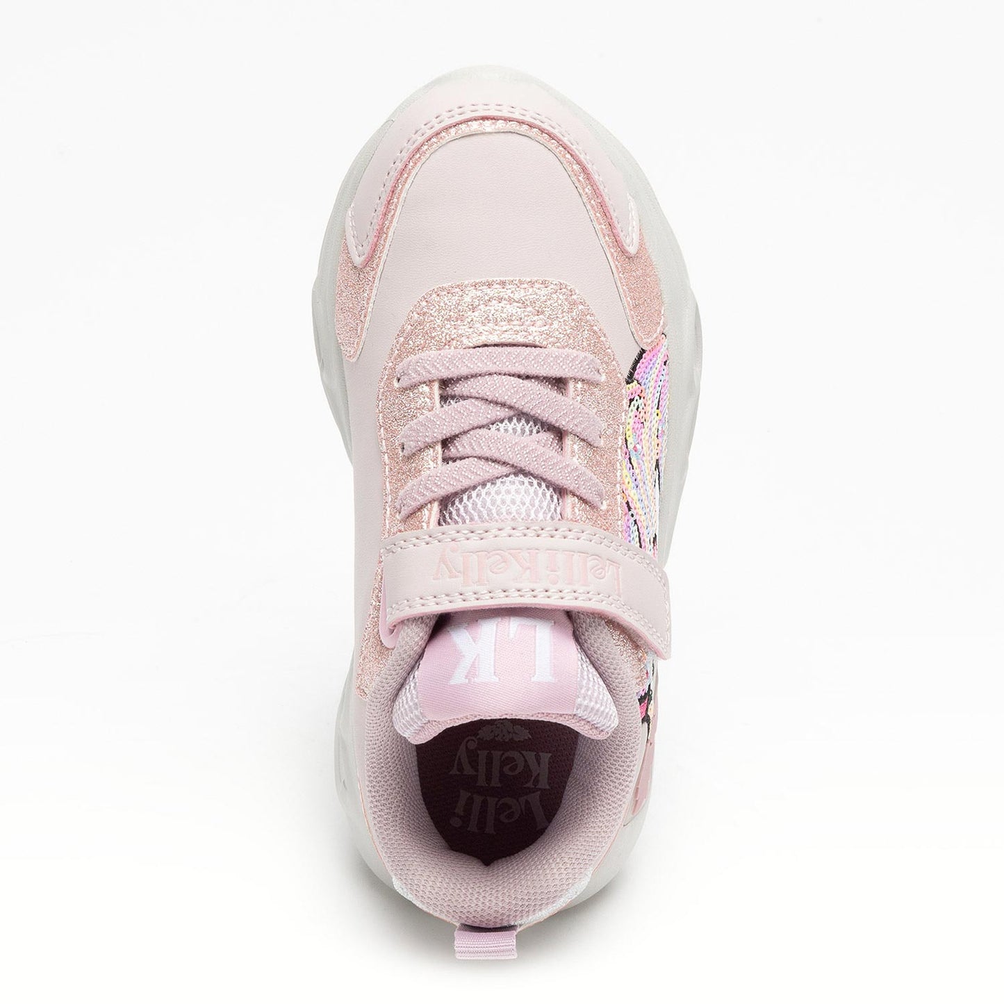 Lelli Kelly girls' Pink Unicorn Light-Up Sneakers. With a BRACELET as a Gift. LKAL 4452