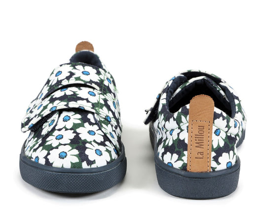 Moonie's Walker Daisy Dark Denim Kids Slip-On Shoes