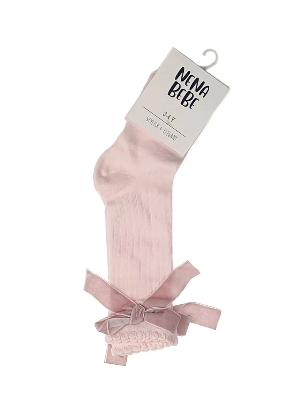 NENA BEBE Ribbed Knee-High Socks for Girls 6008