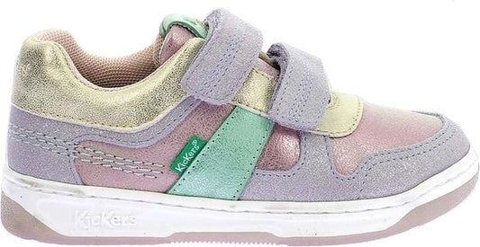 Kickers Kalido Kids' Comfortable Purple Pink Velcro Sneakers EU 29