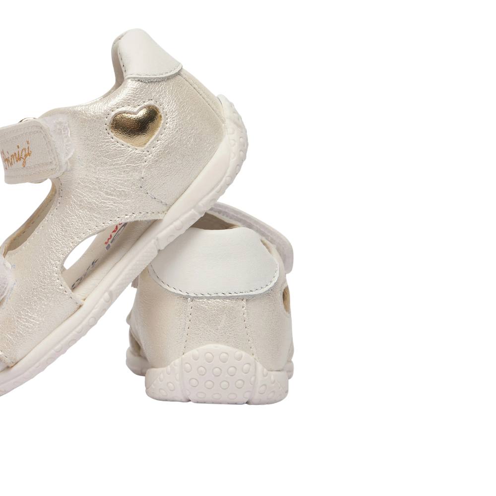 First Steps Anatomical Sandals for girls white with velcro. Primigi 1413200