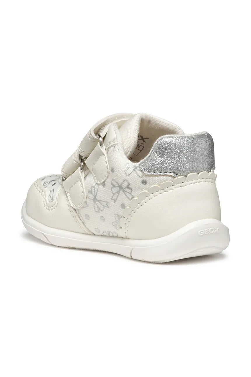 Geox  White First Steps Girls Sneakers – Breathable Comfort B556DA