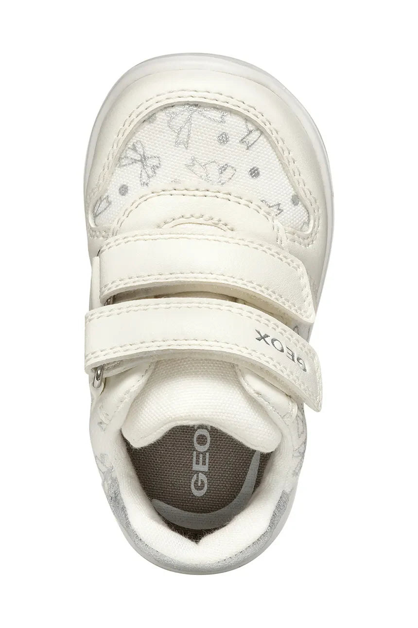 Geox  White First Steps Girls Sneakers – Breathable Comfort B556DA
