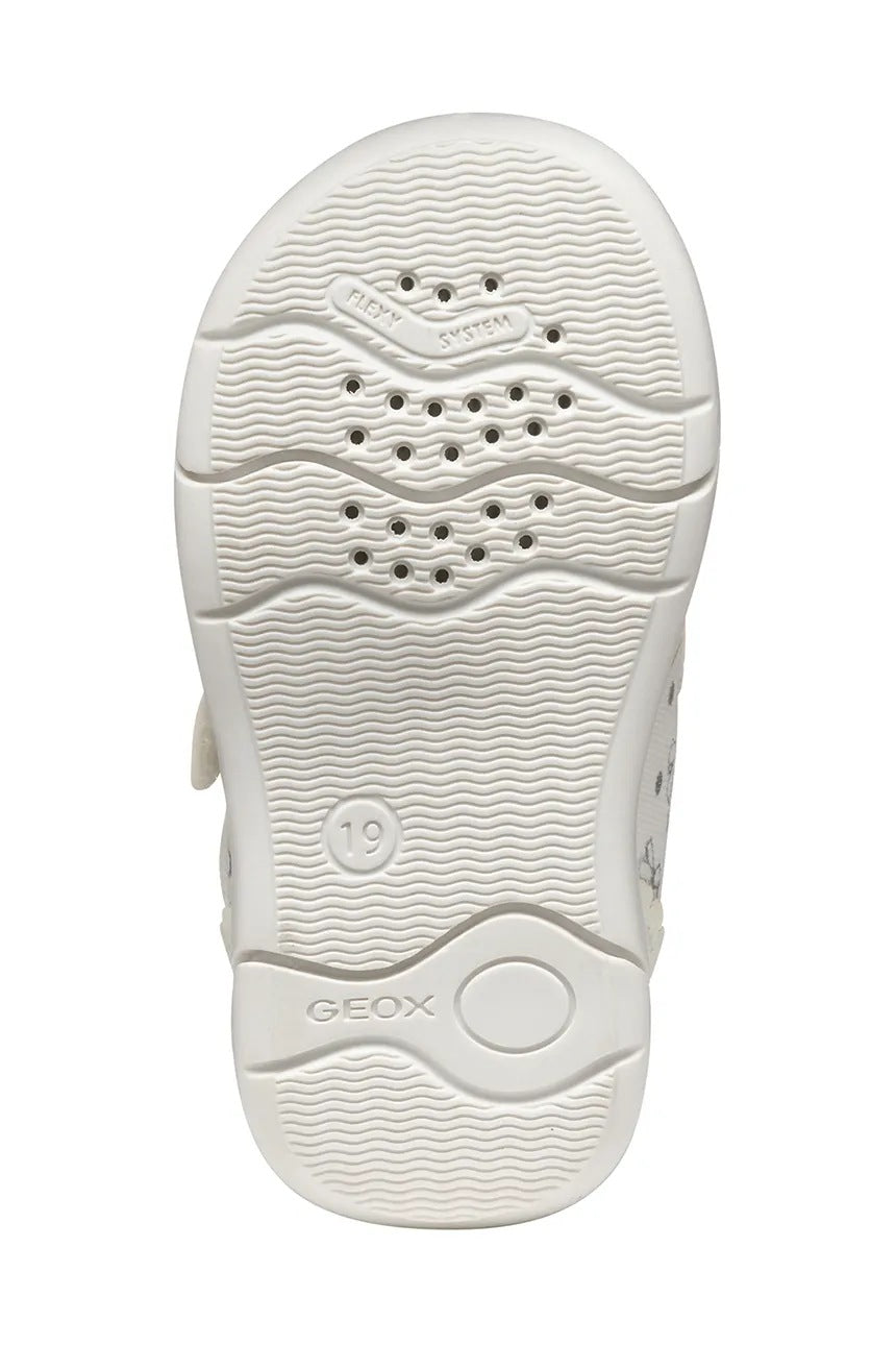 Geox  White First Steps Girls Sneakers – Breathable Comfort B556DA
