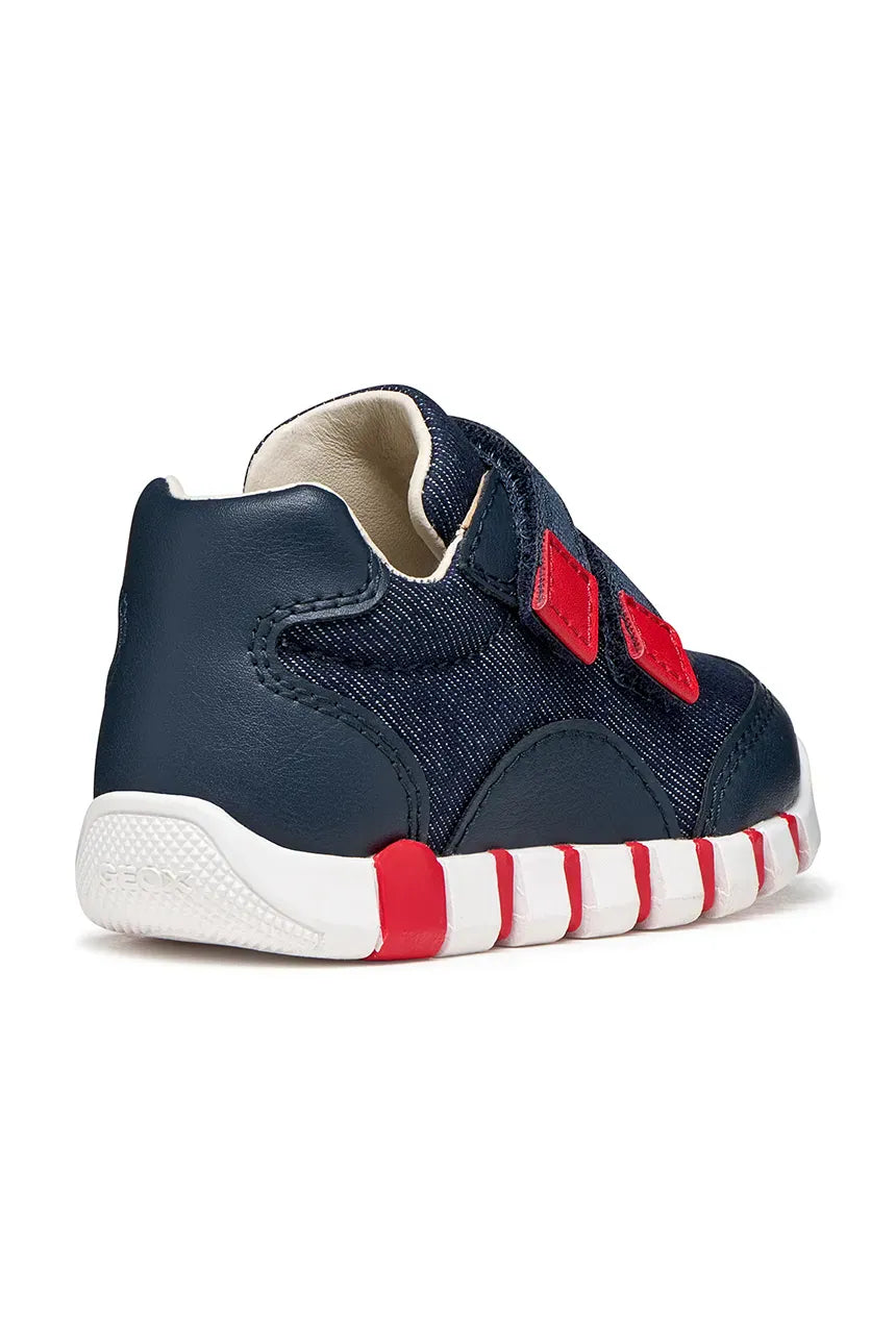 Geox Navy Blue Boys' First Steps Sneakers with Breathable Tech B3555C