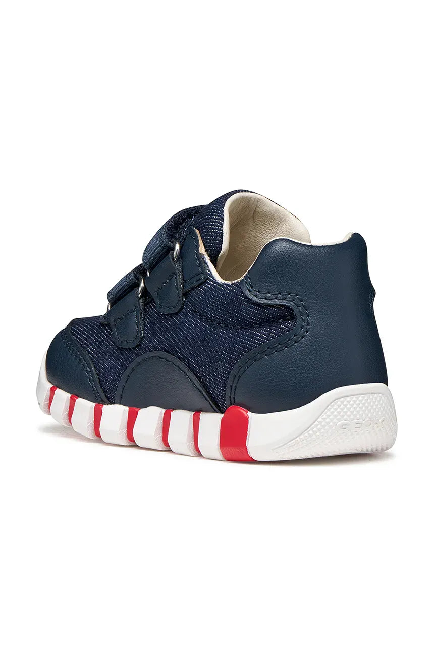 Geox Navy Blue Boys' First Steps Sneakers with Breathable Tech B3555C