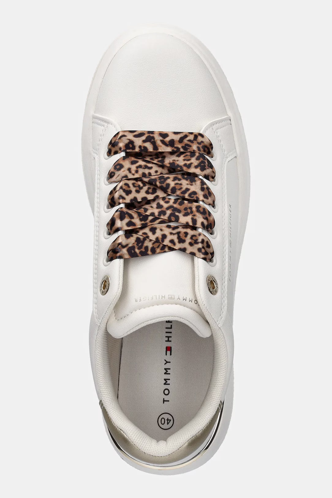 Tommy Hilfiger Girl's Low Cut Lace-Up Platform Sneakers Off White Platinum T3A9-34255