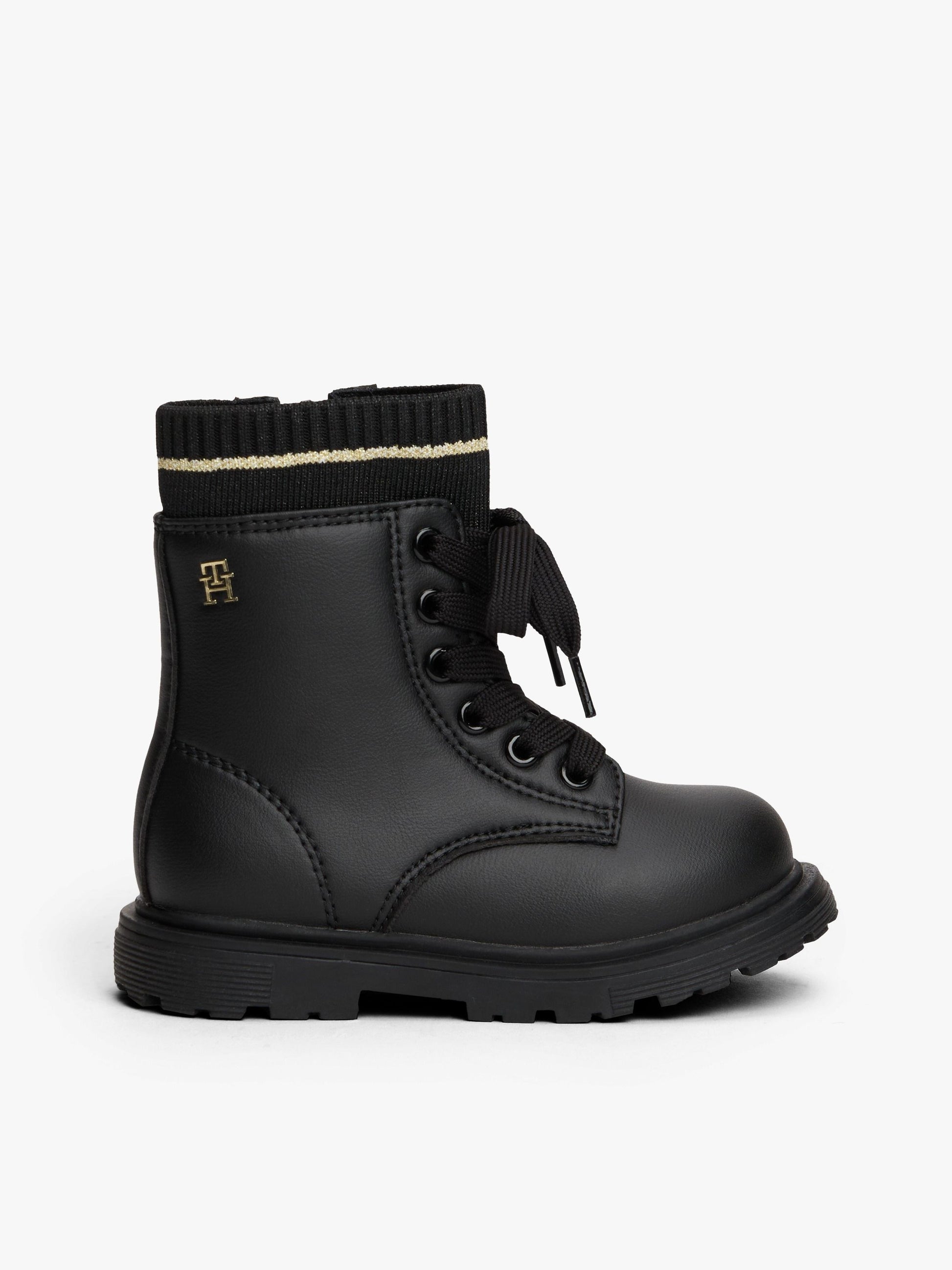 Tommy Hilfiger Kids' Cozy Wool Finish Ankle Boots with Laces & Zipper