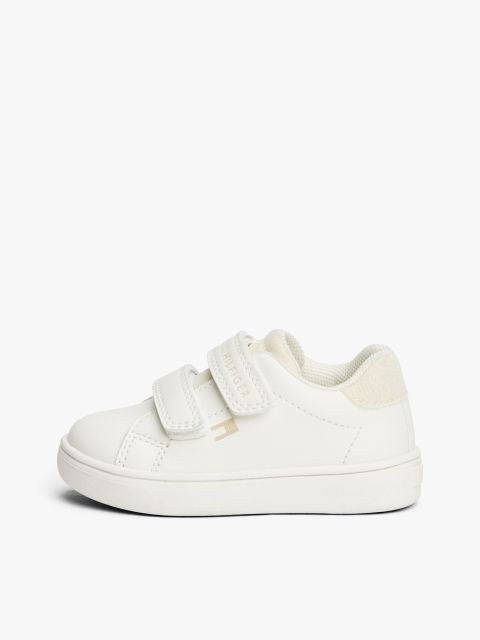 Tommy Hilfiger Kids' Glitter Velcro Strap Durable Casual Sneakers