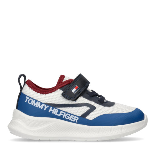 Tommy Hilfiger Kids' Durable Logo Mesh Lace-Up Trainers T1B9-34110-1843