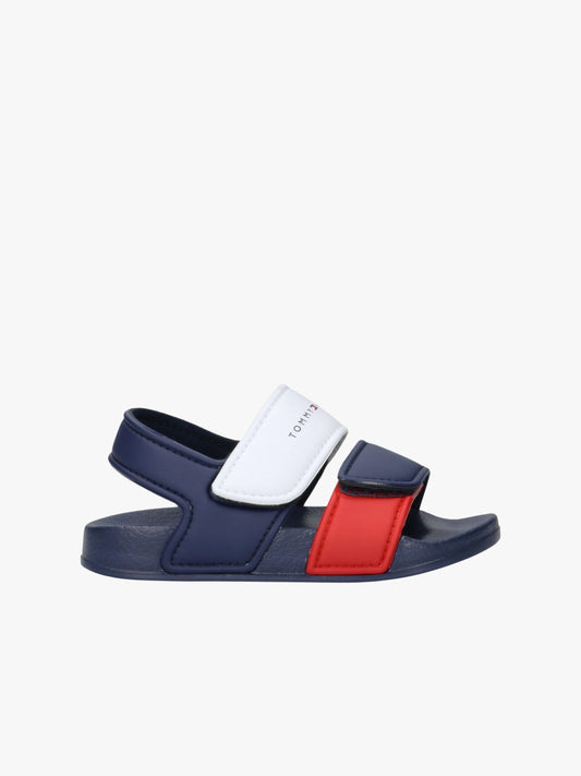 Tommy Hilfiger Kids' Logo Hook and Loop Sandals: Comfortable, Stylish, Easy-Wear Design