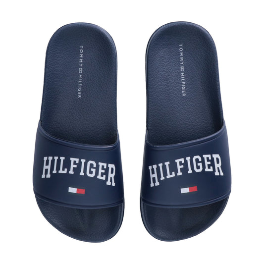 Tommy Hilfiger Kids' Blue Slide Slippers: Comfortable, Durable, Easy-Wear Style