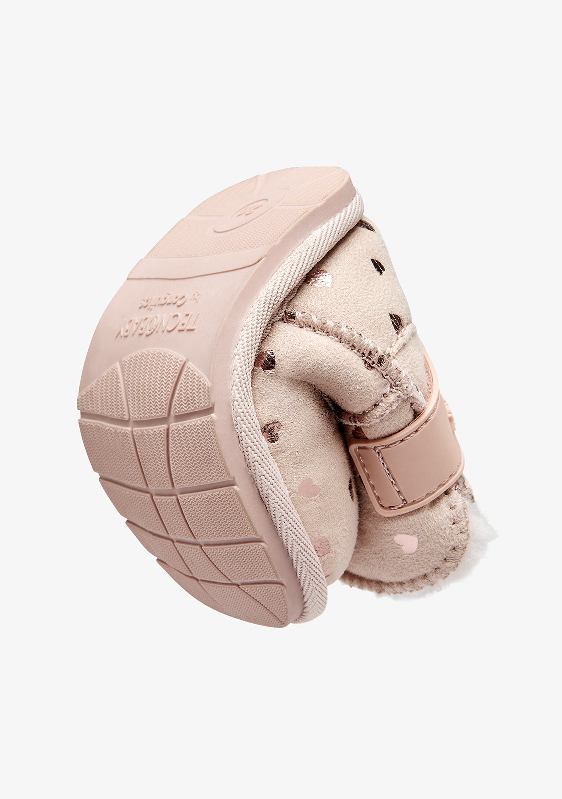TECNOBABY Girls' Barefoot Australian Boots Pink Hearts
