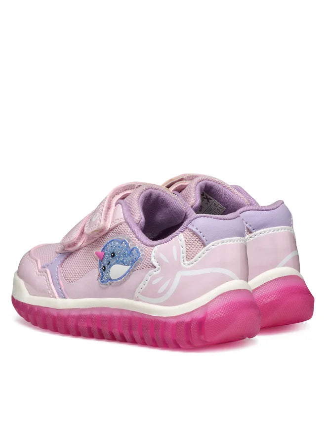 Baby Girl  light-up Trainers Geox Lightyloo A Pink Lilac B5561A