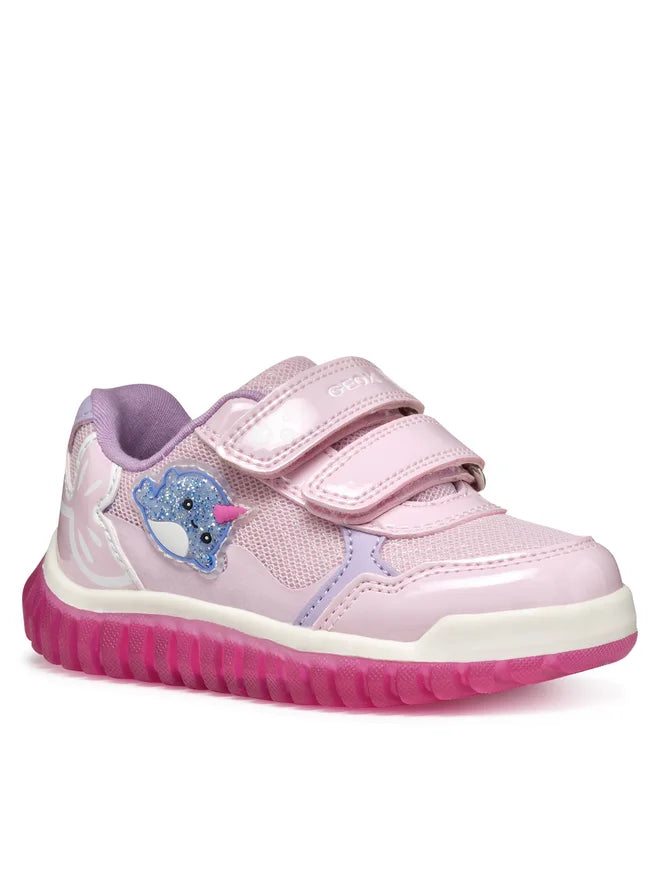 Baby Girl  light-up Trainers Geox Lightyloo A Pink Lilac B5561A