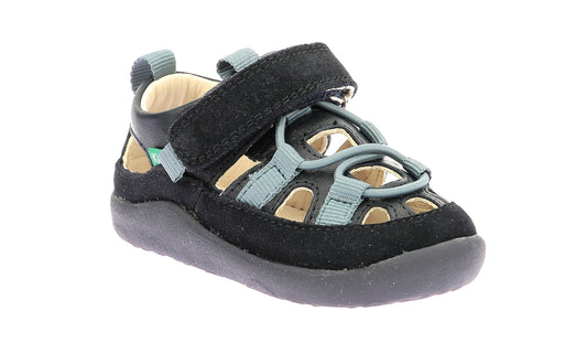 Kickers Frony Kids Durable Closed-Toe Adventure Sandals with Hook-and-Loop