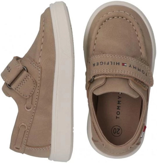 Tommy Hilfiger Beige Boat Shoes for Boys – Summer Footwear T1B4- 34340