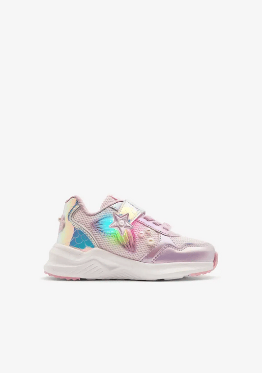 Conguitos Pink Mermaid Light‑Up girls Sneakers with Velcro Closure 261028