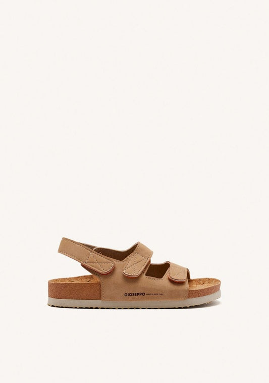 Gioseppo Krapina Taupe BIO Sole Sandals with Adjustable Hook-and-Loop Closures
