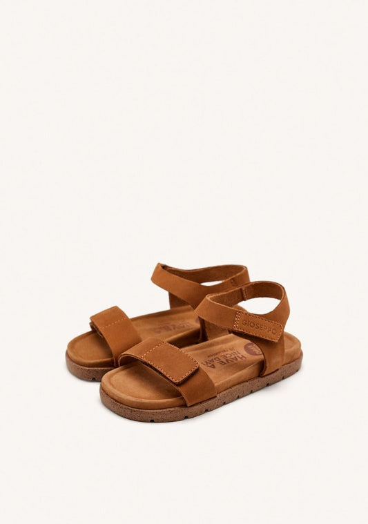 Gioseppo Bude Kids Leather Sandals with Adjustable Straps and Bio-Type Sole