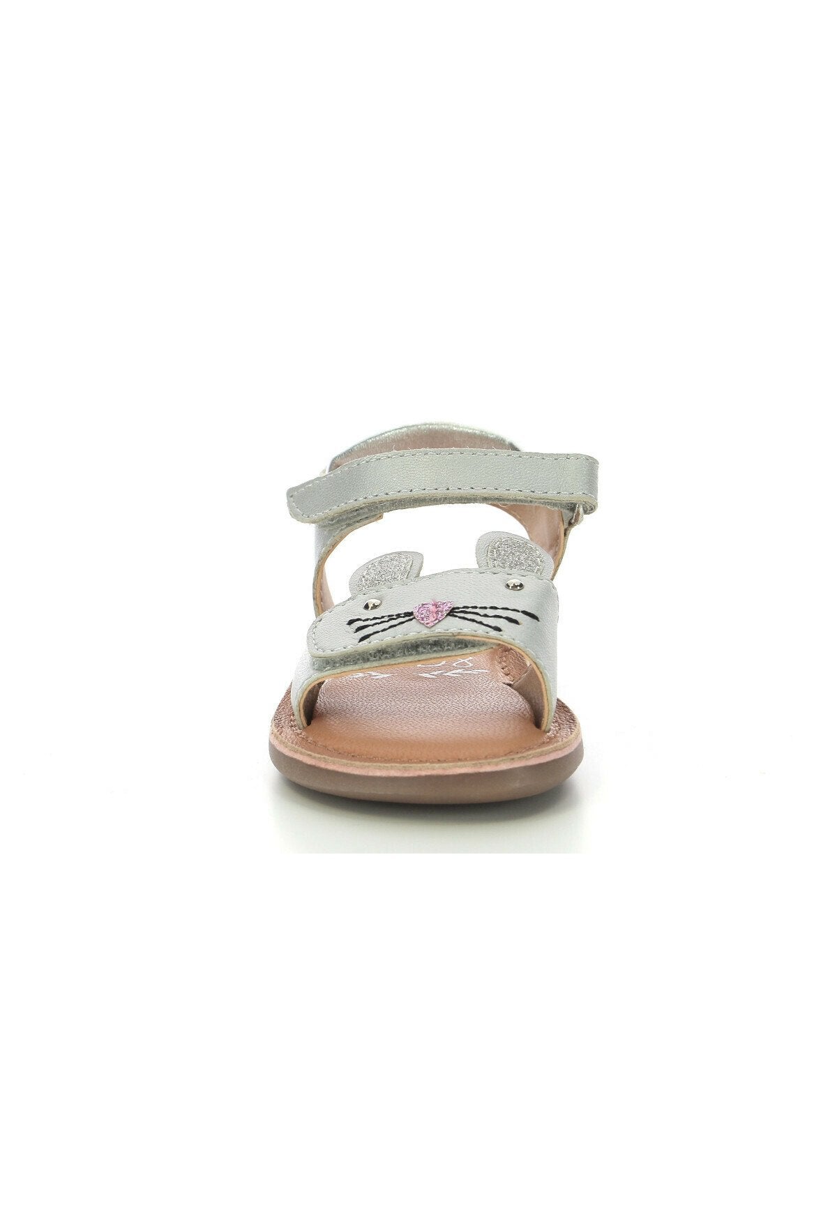 Mod8 CLOONIE Silver Baby Sandals: Hook-and-Loop Fastener, Flat Rubber Sole