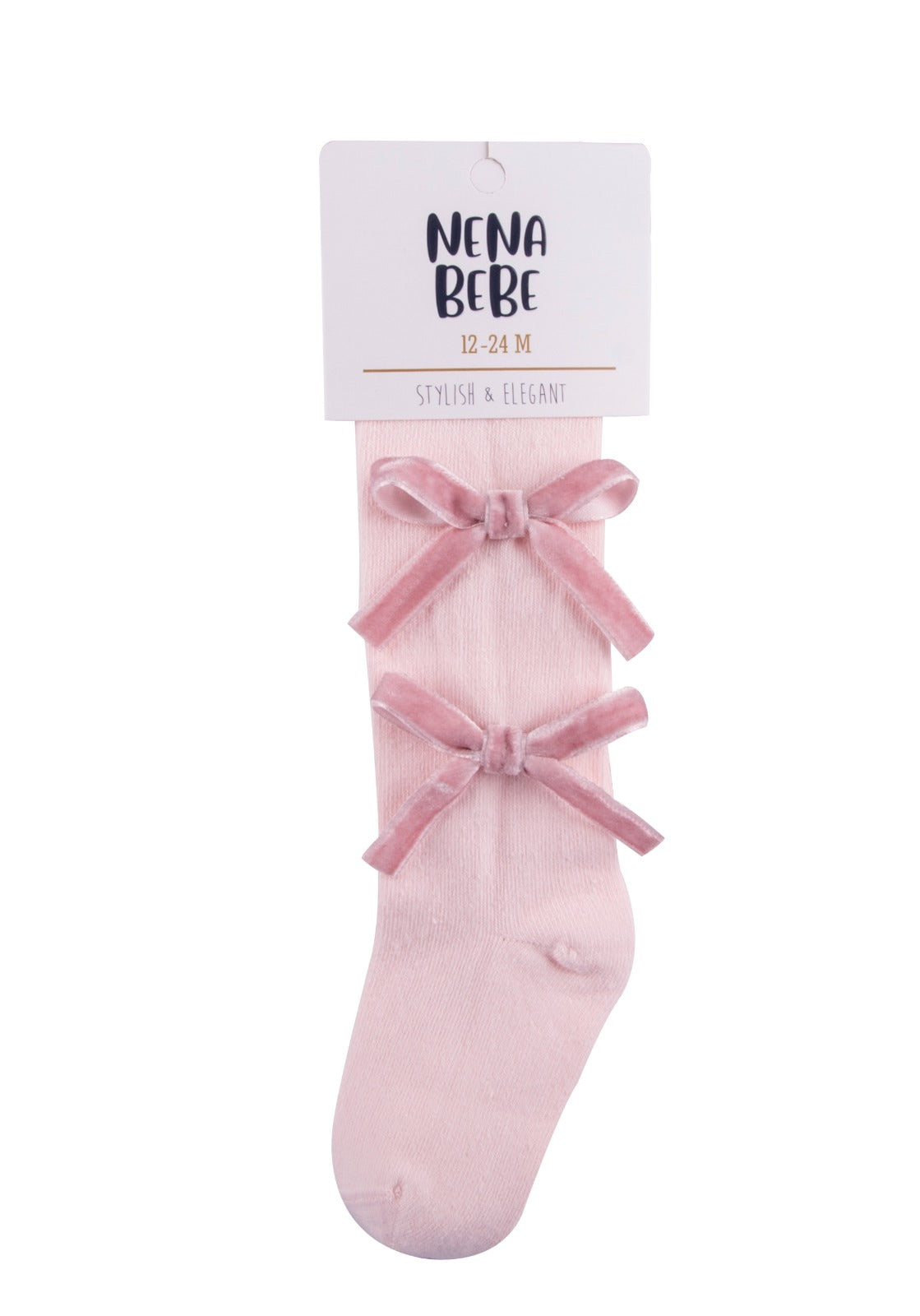 Cotton Kids Socks with Double Bow - Six Color Options