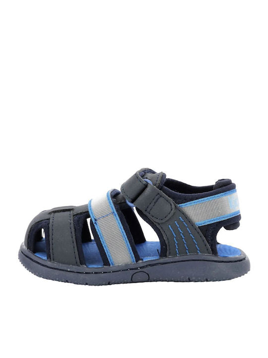 Kickers Kids Light Blue ECO-Leather Velcro Sandals for Girls