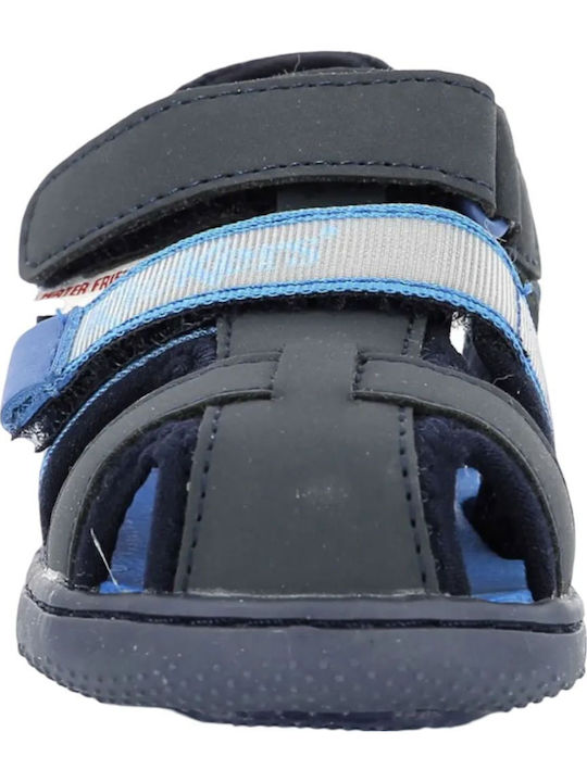 Kickers Kids Light Blue ECO-Leather Velcro Sandals for Girls