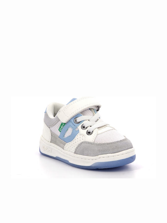 Kickers Kids White Velcro Sneakers: Lightweight, Comfortable, Durable, Anti-Slip Sole