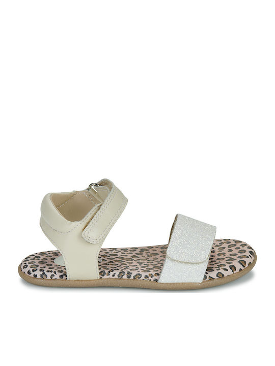 girls' Gioseppo Barefoot Flexible Leather Sandals -Off-White 75344