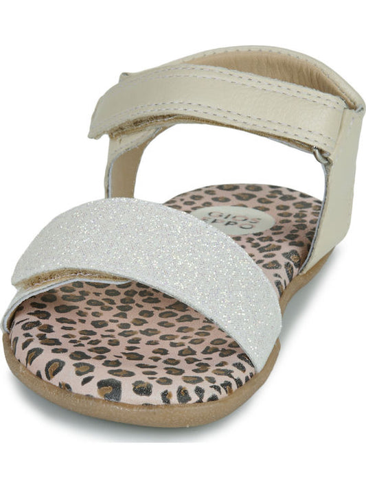 girls' Gioseppo Barefoot Flexible Leather Sandals -Off-White 75344