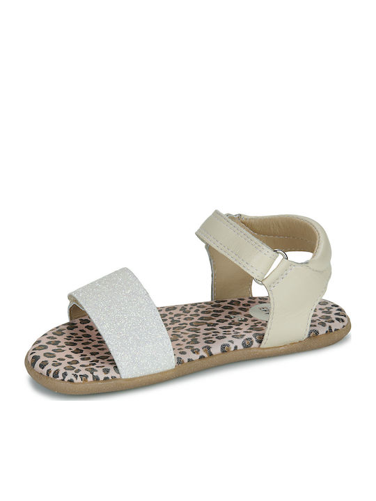 girls' Gioseppo Barefoot Flexible Leather Sandals -Off-White 75344
