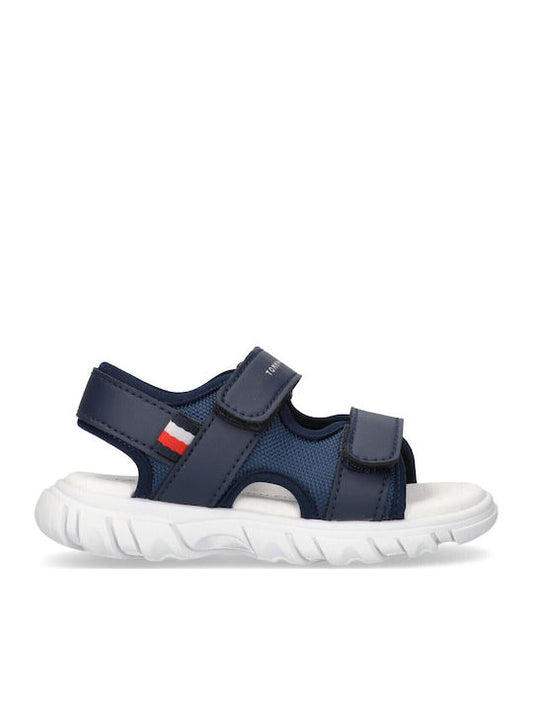 Tommy Hilfiger Kids' Blue Velcro Sandals - Stylish, Durable, Comfortable Footwear