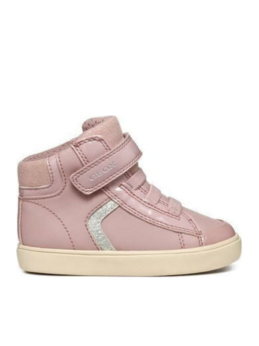 GEOX Girl Pink Breathable high-top Sneakers with Removable Insole B461MA [-40%OFF]