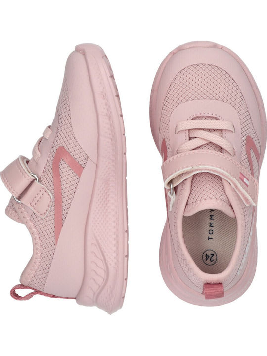 Tommy Hilfiger Kids' Pink Cut Lace-Up Sneakers - Stylish & Comfortable