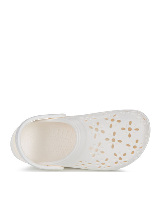 Crocs Classic Floral Kids Anatomical Sandal Beige Waterproof