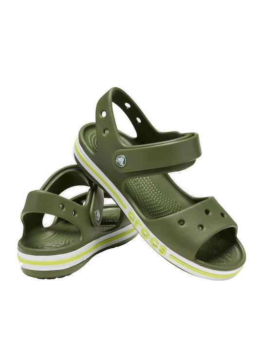 Crocs Bayaband Army Green Anatomical Beach Shoes 211054