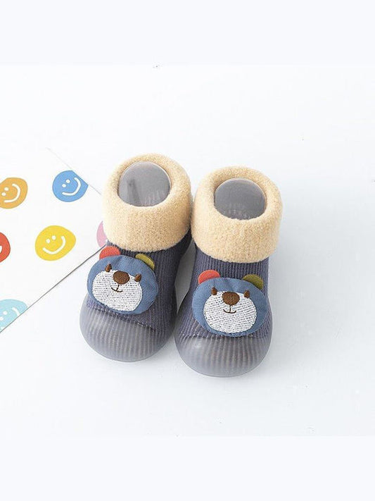 Childrenland Kids Soft Blue Non-Slip Slipper Socks for Toddlers & Children