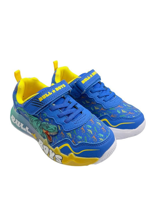 Sneakers Bull Boys Blue with Lights - Dinosaur Design DNAL 5144 [-10%OFF]