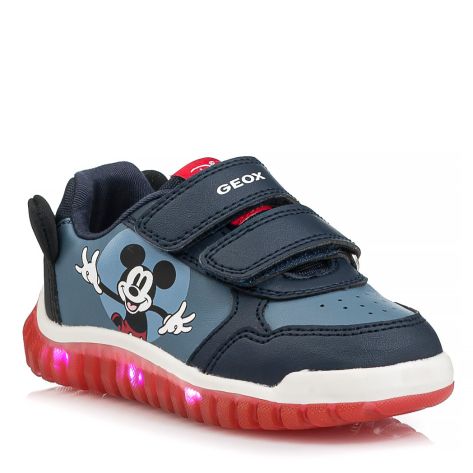 Geox B Lightyloo Boy Blue Sneakers with Lights and Disney Design