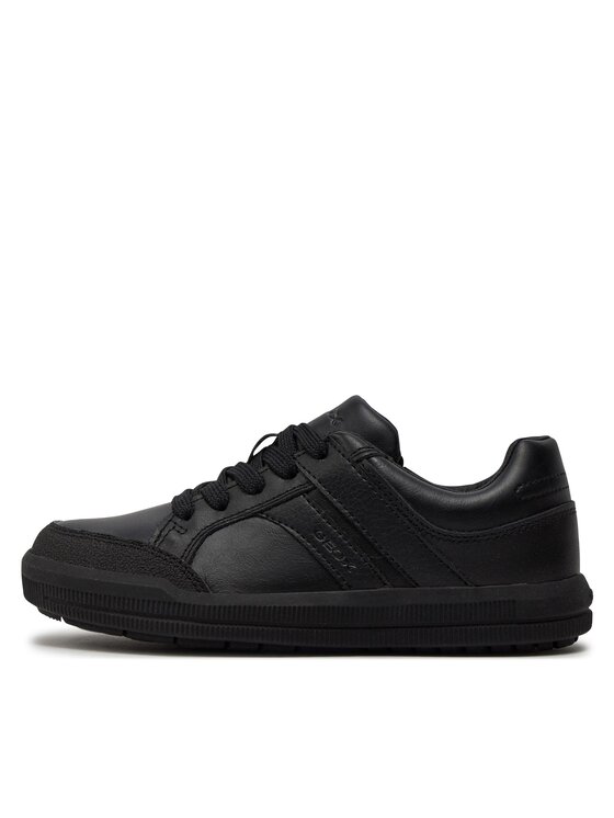 Geox Kids' J Arzach Black Breathable Low-Top Athletic Sneakers for Boys