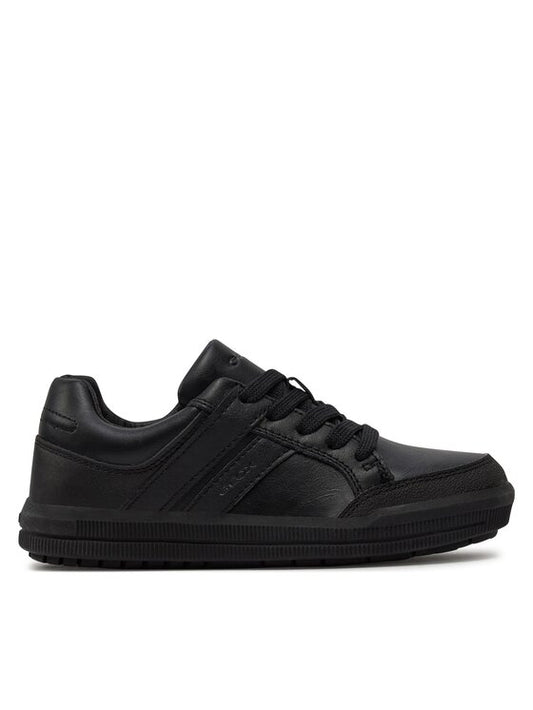Geox Kids' J Arzach Black Breathable Low-Top Athletic Sneakers for Boys
