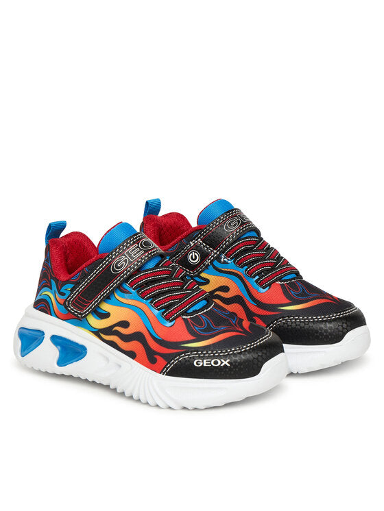 Geox J Assister J56DZB 014CE C9221 Black Breathable Boys' Athletic Sneakers