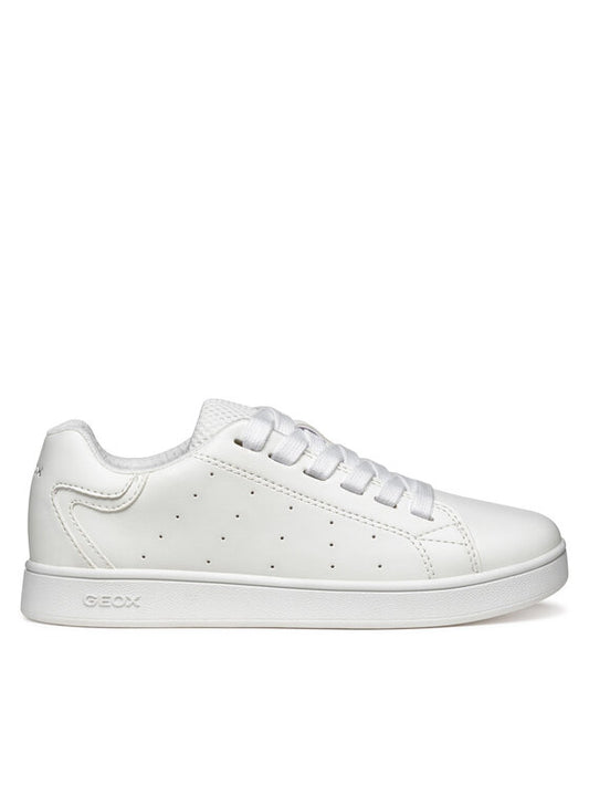 Geox Eclyper J55LSB Boys' White Lightweight Breathable Athletic Sneakers