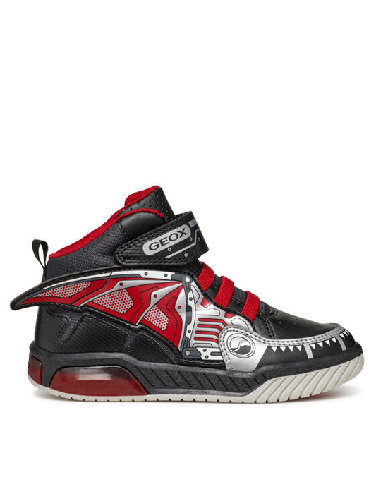 Geox J Inek Boy Black Athletic Sneakers: Breathable, Durable, Stylish Kids' Footwear
