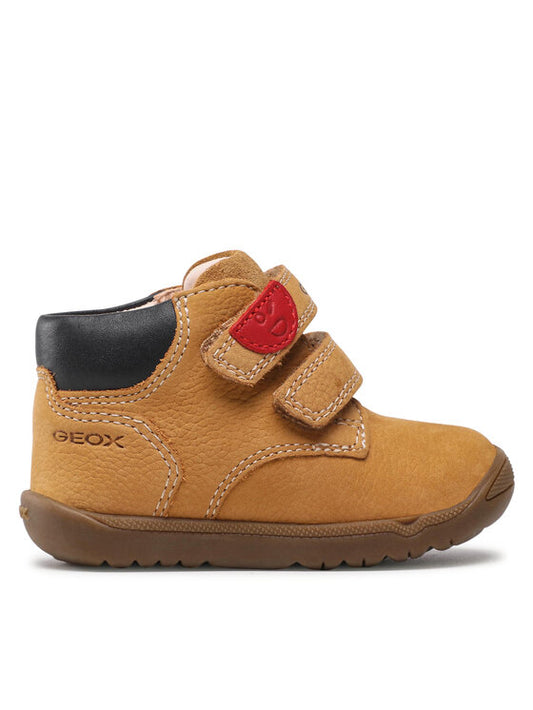 Geox B Macchia Kids' Brown Ankle Boots - Breathable, Comfortable, Durable