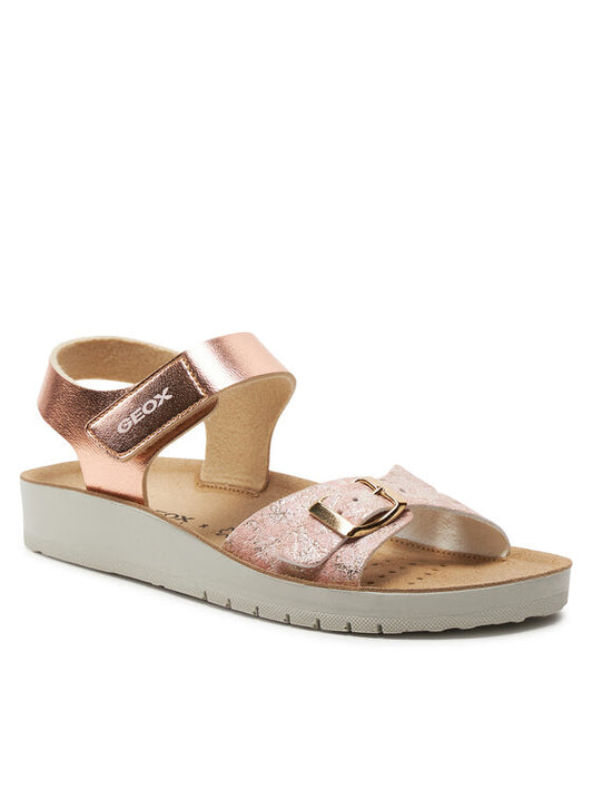 Geox J Sandal Costarei Girls' Pink Breathable Summer Comfort Sandals